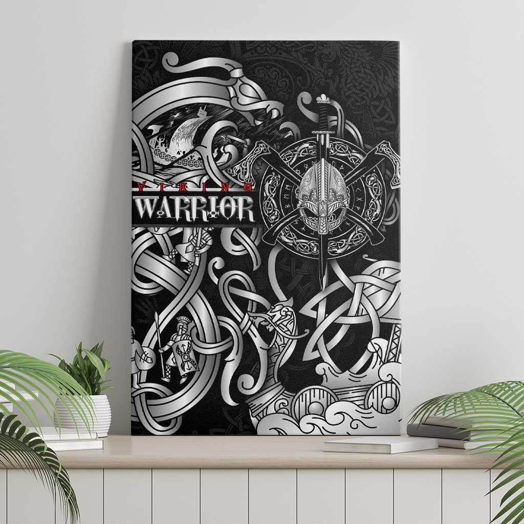 Viking Warrior Canvas Wall Art Tales Entwined in Nordic Knotwork