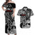 Viking Warrior Couples Matching Off Shoulder Maxi Dress and Hawaiian Shirt Tales Entwined in Nordic Knotwork