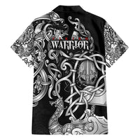 Viking Warrior Family Matching Long Sleeve Bodycon Dress and Hawaiian Shirt Tales Entwined in Nordic Knotwork