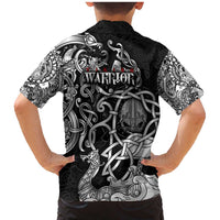 Viking Warrior Family Matching Mermaid Dress and Hawaiian Shirt Tales Entwined in Nordic Knotwork