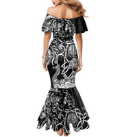 Viking Warrior Family Matching Mermaid Dress and Hawaiian Shirt Tales Entwined in Nordic Knotwork