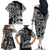 Viking Warrior Family Matching Off The Shoulder Long Sleeve Dress and Hawaiian Shirt Tales Entwined in Nordic Knotwork