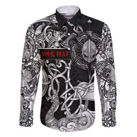 Viking Warrior Family Matching Off Shoulder Maxi Dress and Hawaiian Shirt Tales Entwined in Nordic Knotwork