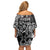 Viking Warrior Family Matching Off Shoulder Short Dress and Hawaiian Shirt Tales Entwined in Nordic Knotwork