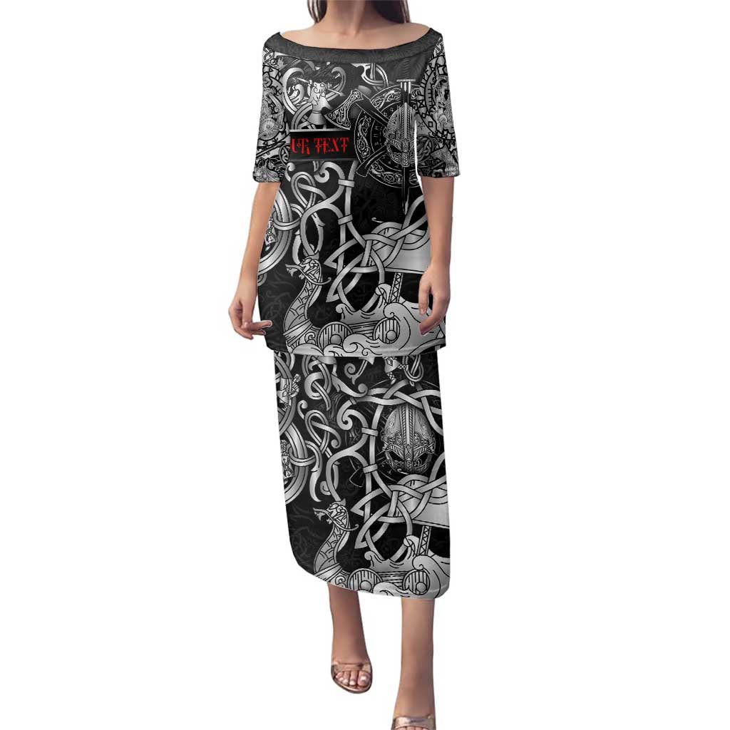 Viking Warrior Family Matching Puletasi and Hawaiian Shirt Tales Entwined in Nordic Knotwork