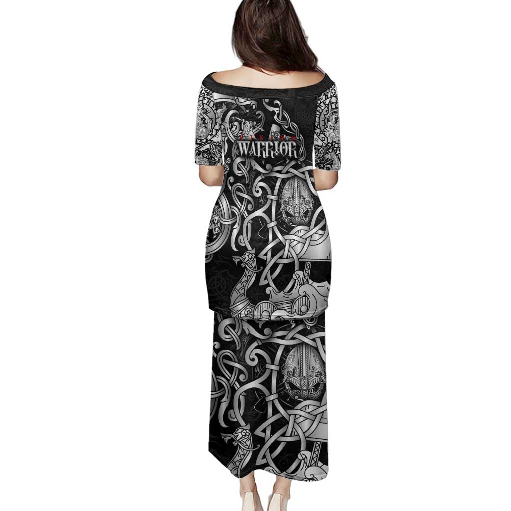 Viking Warrior Family Matching Puletasi and Hawaiian Shirt Tales Entwined in Nordic Knotwork