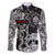 Viking Warrior Family Matching Short Sleeve Bodycon Dress and Hawaiian Shirt Tales Entwined in Nordic Knotwork