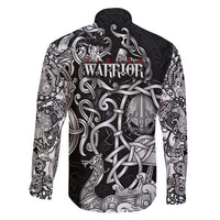Viking Warrior Family Matching Summer Maxi Dress and Hawaiian Shirt Tales Entwined in Nordic Knotwork