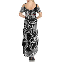 Viking Warrior Family Matching Summer Maxi Dress and Hawaiian Shirt Tales Entwined in Nordic Knotwork