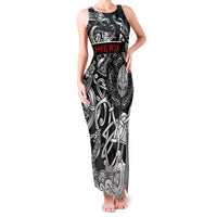 Viking Warrior Family Matching Tank Maxi Dress and Hawaiian Shirt Tales Entwined in Nordic Knotwork