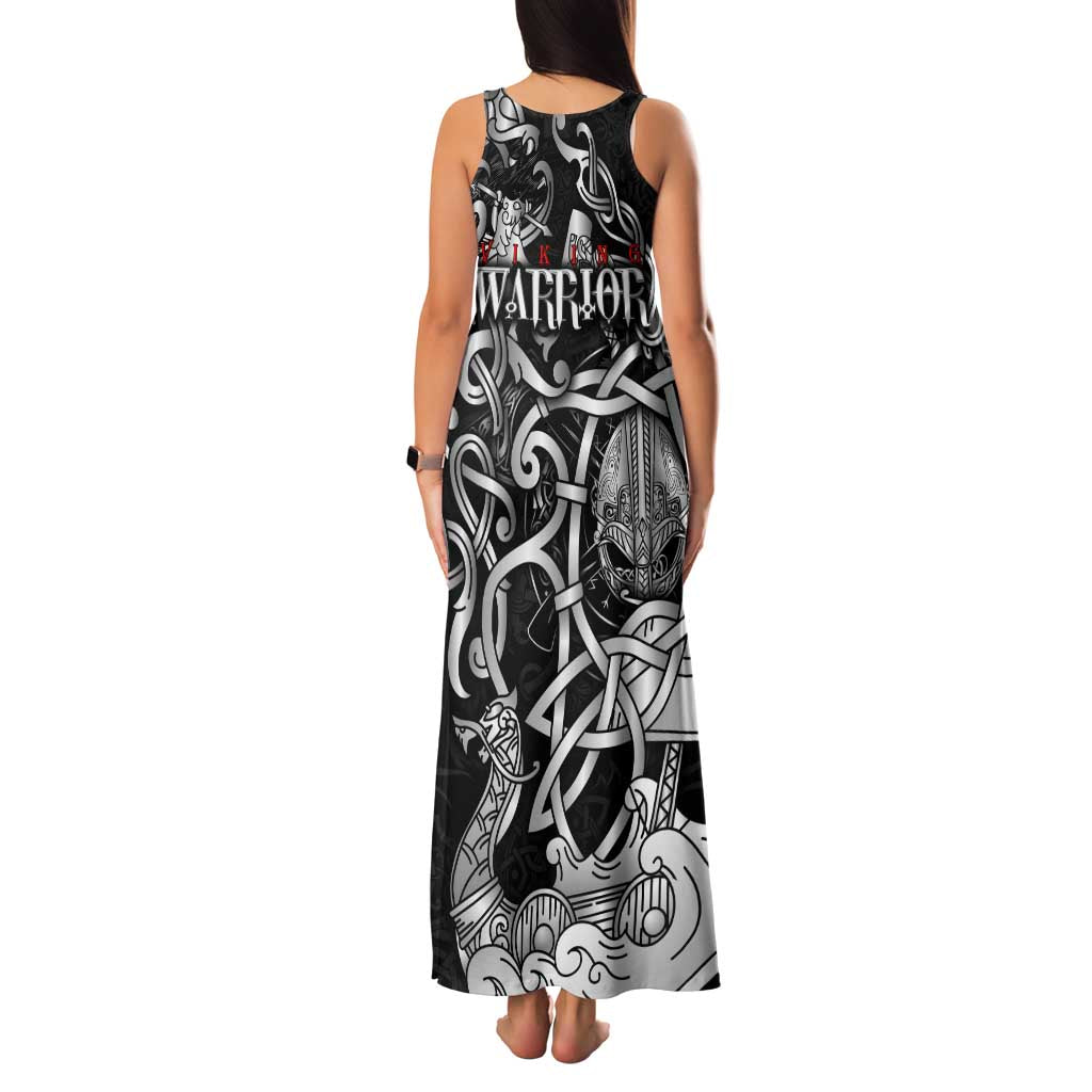 Viking Warrior Family Matching Tank Maxi Dress and Hawaiian Shirt Tales Entwined in Nordic Knotwork