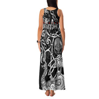 Viking Warrior Family Matching Tank Maxi Dress and Hawaiian Shirt Tales Entwined in Nordic Knotwork