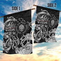 Viking Warrior Garden Flag Tales Entwined in Nordic Knotwork