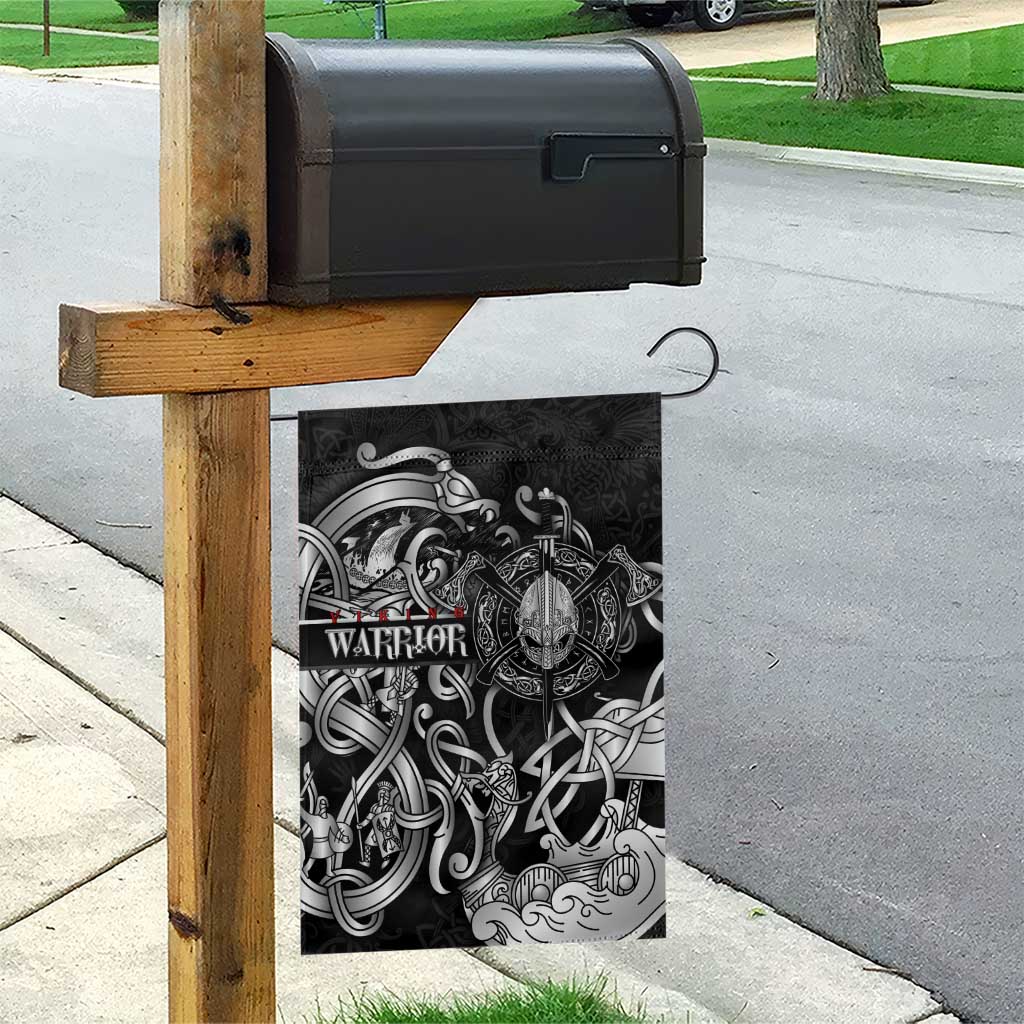 Viking Warrior Garden Flag Tales Entwined in Nordic Knotwork
