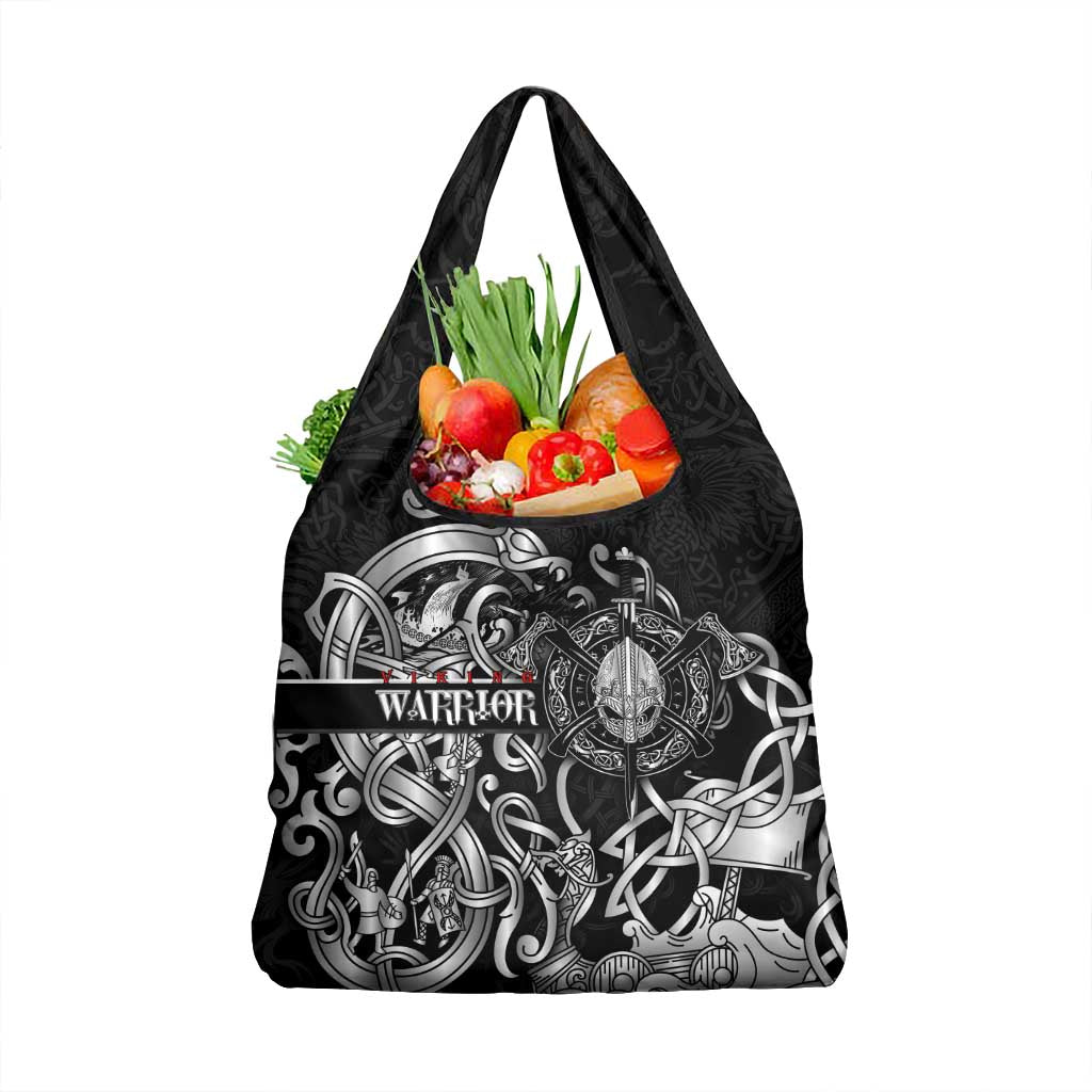 Viking Warrior Grocery Bag Tales Entwined in Nordic Knotwork