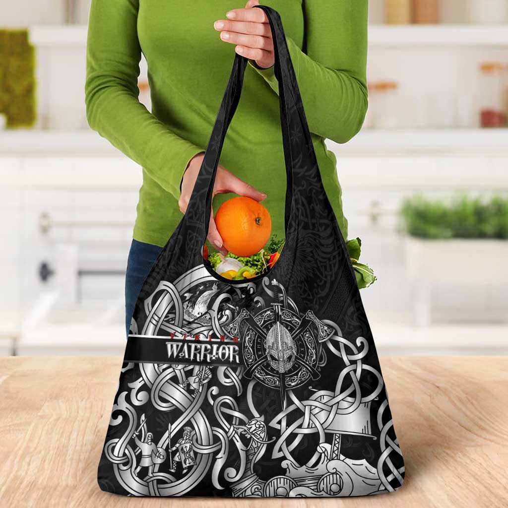 Viking Warrior Grocery Bag Tales Entwined in Nordic Knotwork
