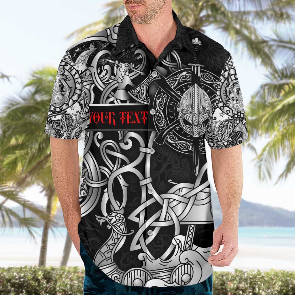Viking Warrior Hawaiian Shirt Tales Entwined in Nordic Knotwork