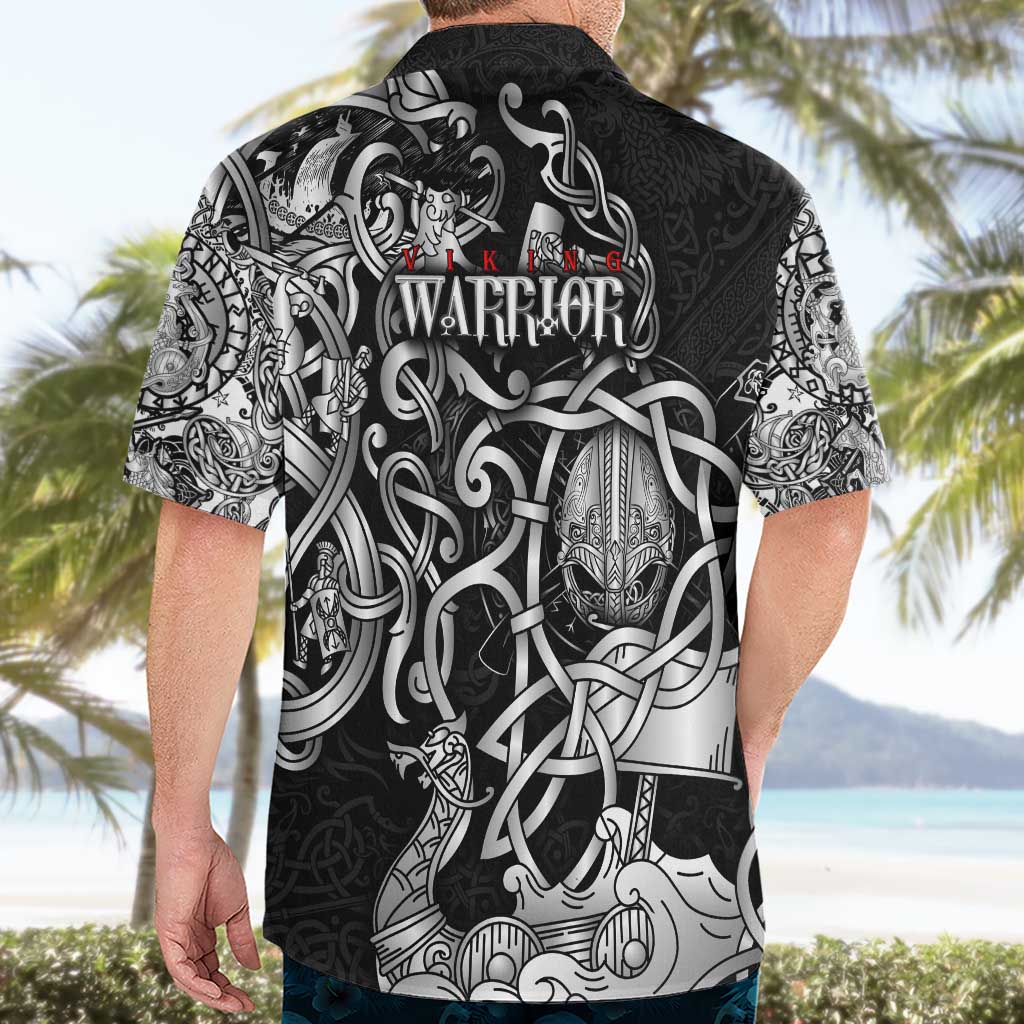 Viking Warrior Hawaiian Shirt Tales Entwined in Nordic Knotwork