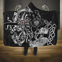 Viking Warrior Hooded Blanket Tales Entwined in Nordic Knotwork