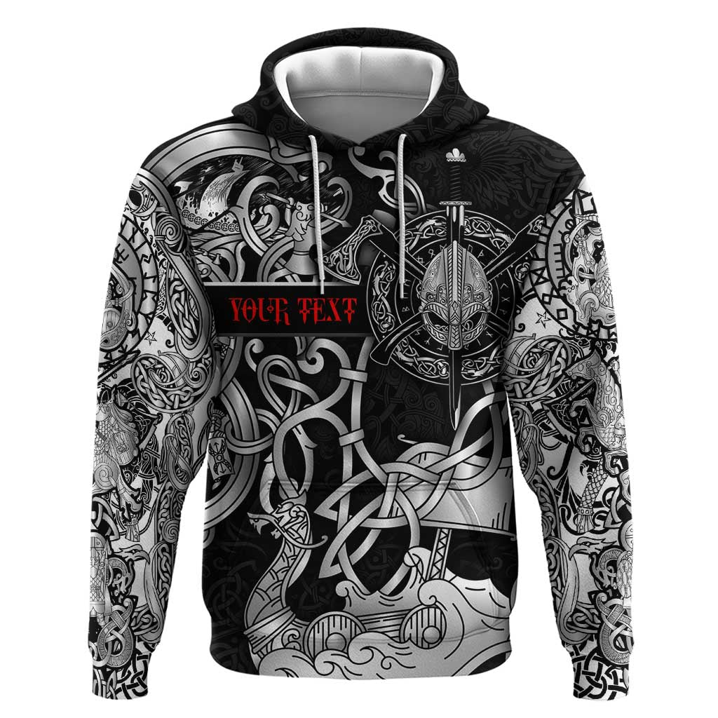 Viking Warrior Hoodie Tales Entwined in Nordic Knotwork