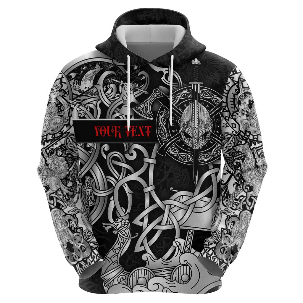 Viking Warrior Hoodie Tales Entwined in Nordic Knotwork