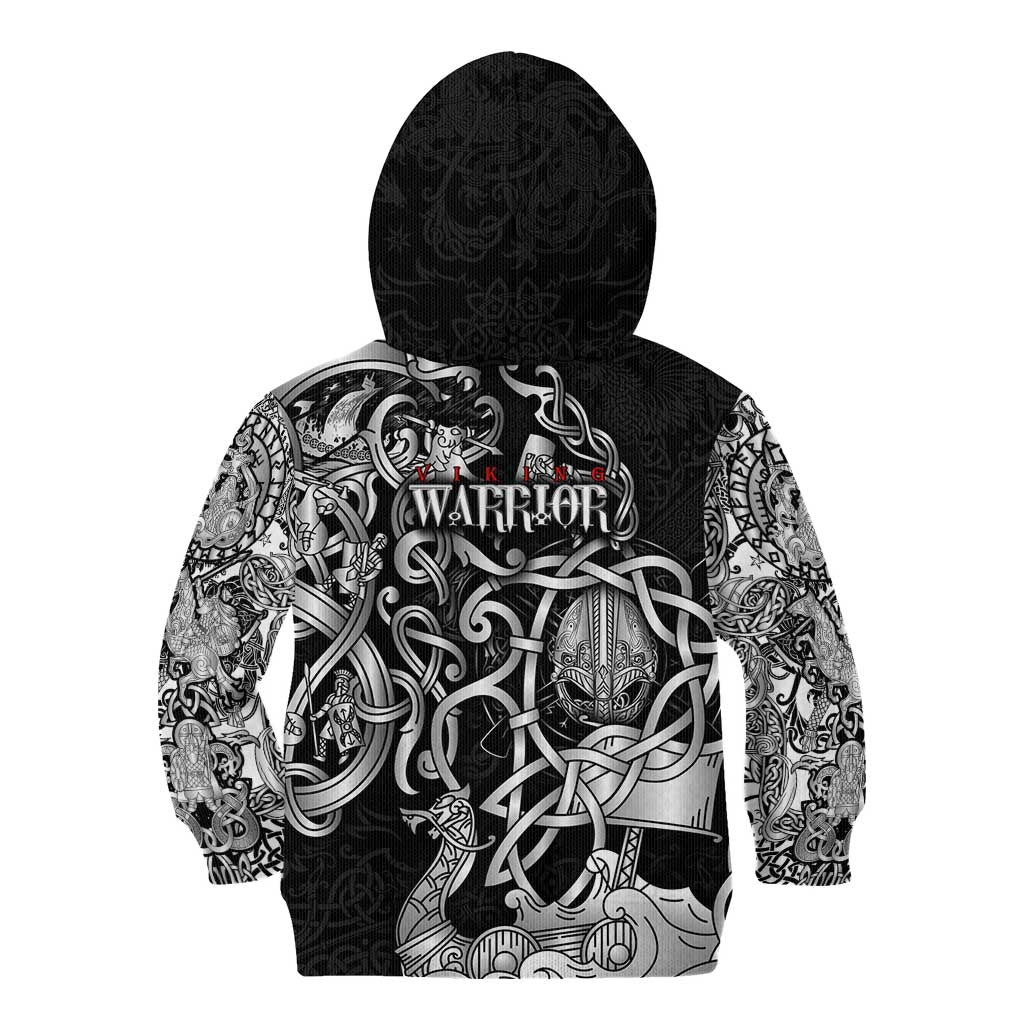 Viking Warrior Kid Hoodie Tales Entwined in Nordic Knotwork