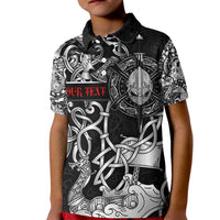 Viking Warrior Kid Polo Shirt Tales Entwined in Nordic Knotwork