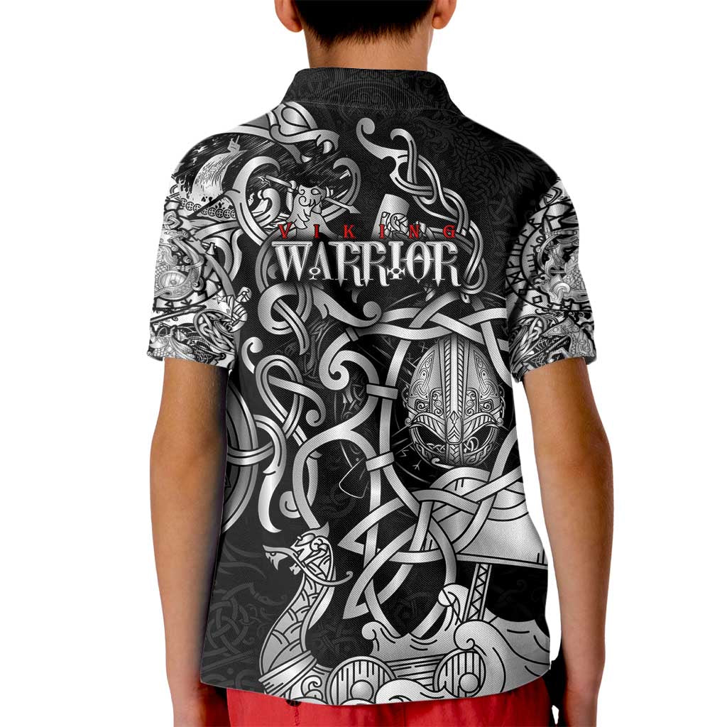 Viking Warrior Kid Polo Shirt Tales Entwined in Nordic Knotwork