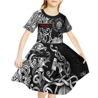 Viking Warrior Kid Short Sleeve Dress Tales Entwined in Nordic Knotwork