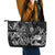 Viking Warrior Leather Tote Bag Tales Entwined in Nordic Knotwork