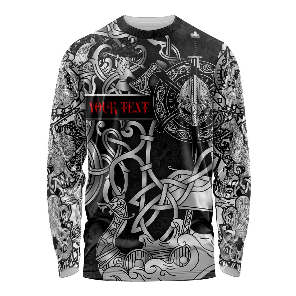 Viking Warrior Long Sleeve Shirt Tales Entwined in Nordic Knotwork
