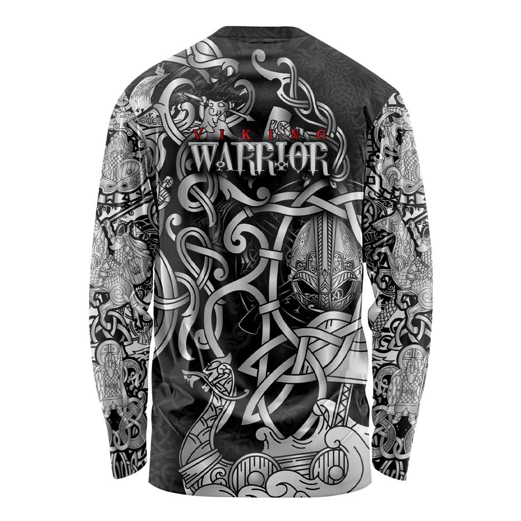 Viking Warrior Long Sleeve Shirt Tales Entwined in Nordic Knotwork