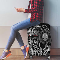 Viking Warrior Luggage Cover Tales Entwined in Nordic Knotwork