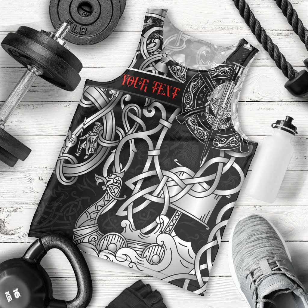 Viking Warrior Men Tank Top Tales Entwined in Nordic Knotwork