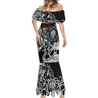 Viking Warrior Mermaid Dress Tales Entwined in Nordic Knotwork
