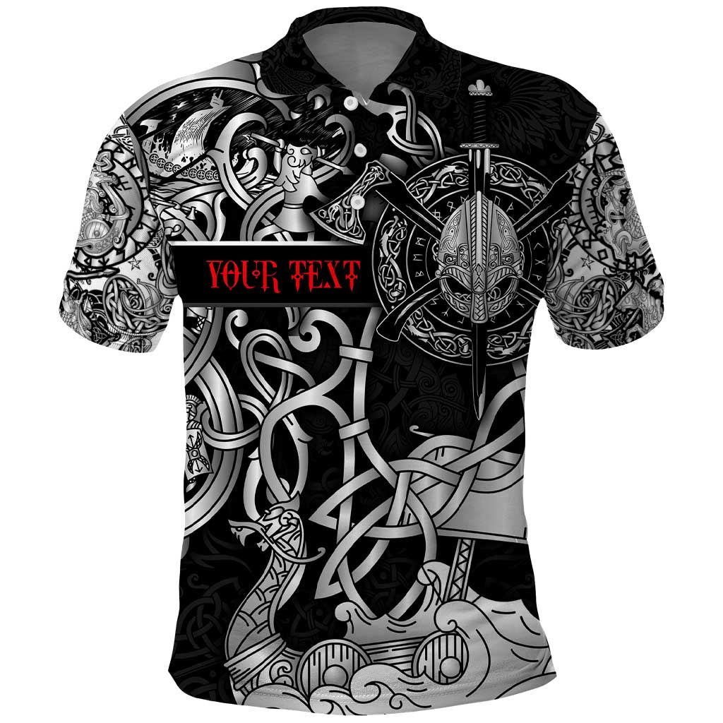 Viking Warrior Polo Shirt Tales Entwined in Nordic Knotwork