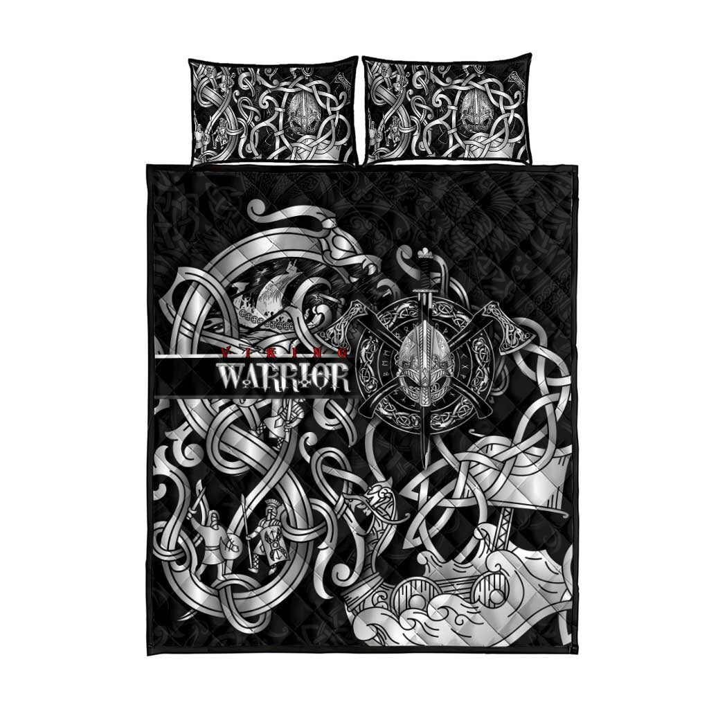 Viking Warrior Quilt Bed Set Tales Entwined in Nordic Knotwork