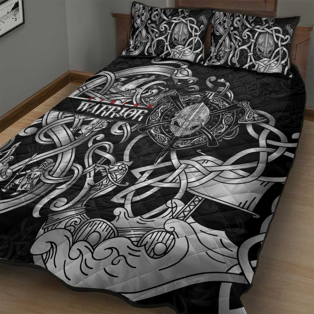Viking Warrior Quilt Bed Set Tales Entwined in Nordic Knotwork
