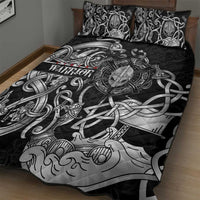 Viking Warrior Quilt Bed Set Tales Entwined in Nordic Knotwork