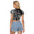 Viking Warrior Raglan Cropped T Shirt Tales Entwined in Nordic Knotwork