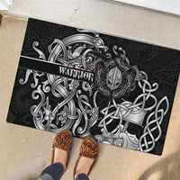 Viking Warrior Rubber Doormat Tales Entwined in Nordic Knotwork