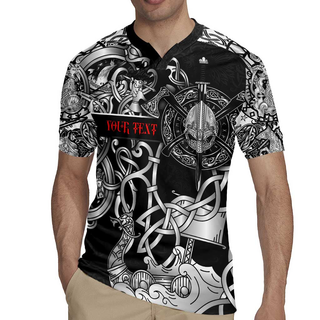 Viking Warrior Rugby Jersey Tales Entwined in Nordic Knotwork