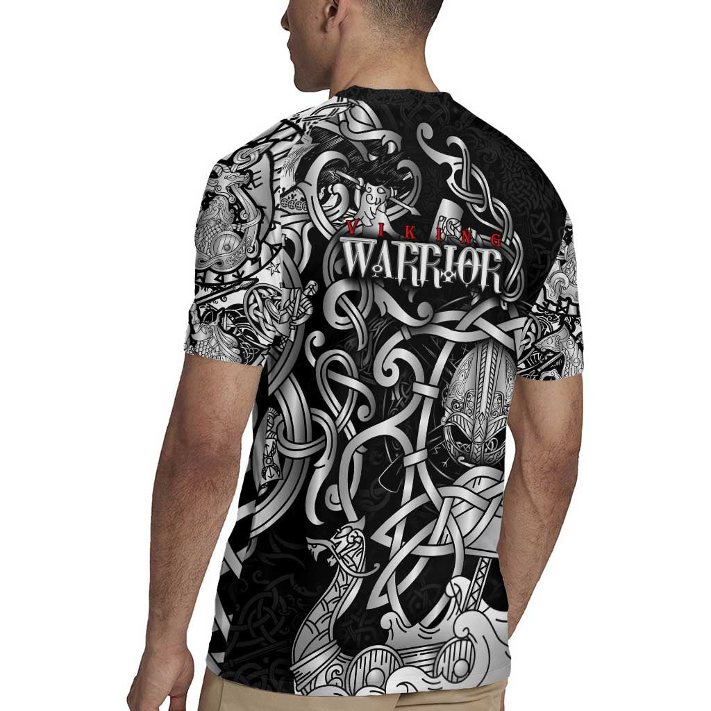 Viking Warrior Rugby Jersey Tales Entwined in Nordic Knotwork