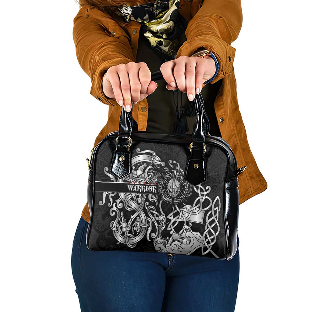 Viking Warrior Shoulder Handbag Tales Entwined in Nordic Knotwork