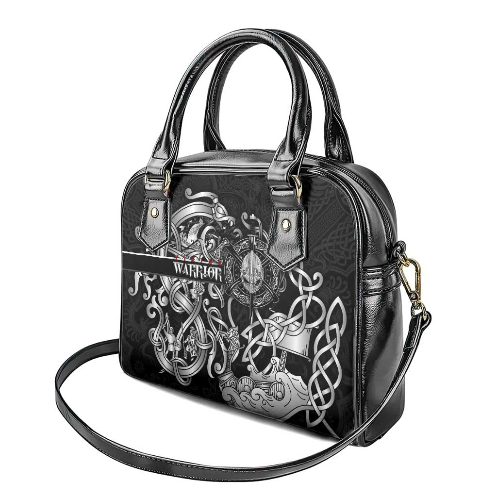 Viking Warrior Shoulder Handbag Tales Entwined in Nordic Knotwork