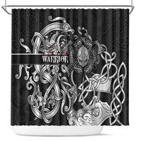 Viking Warrior Shower Curtain Tales Entwined in Nordic Knotwork
