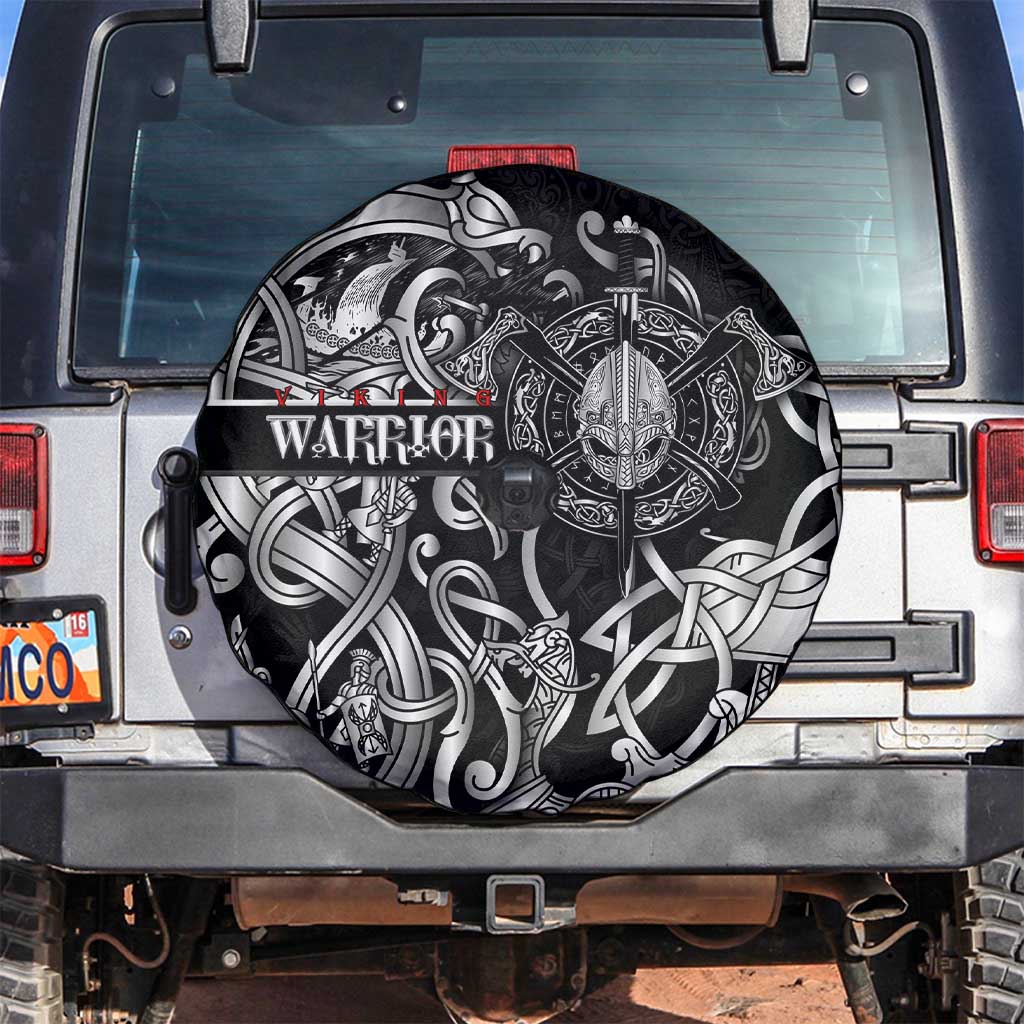 Viking Warrior Spare Tire Cover Tales Entwined in Nordic Knotwork