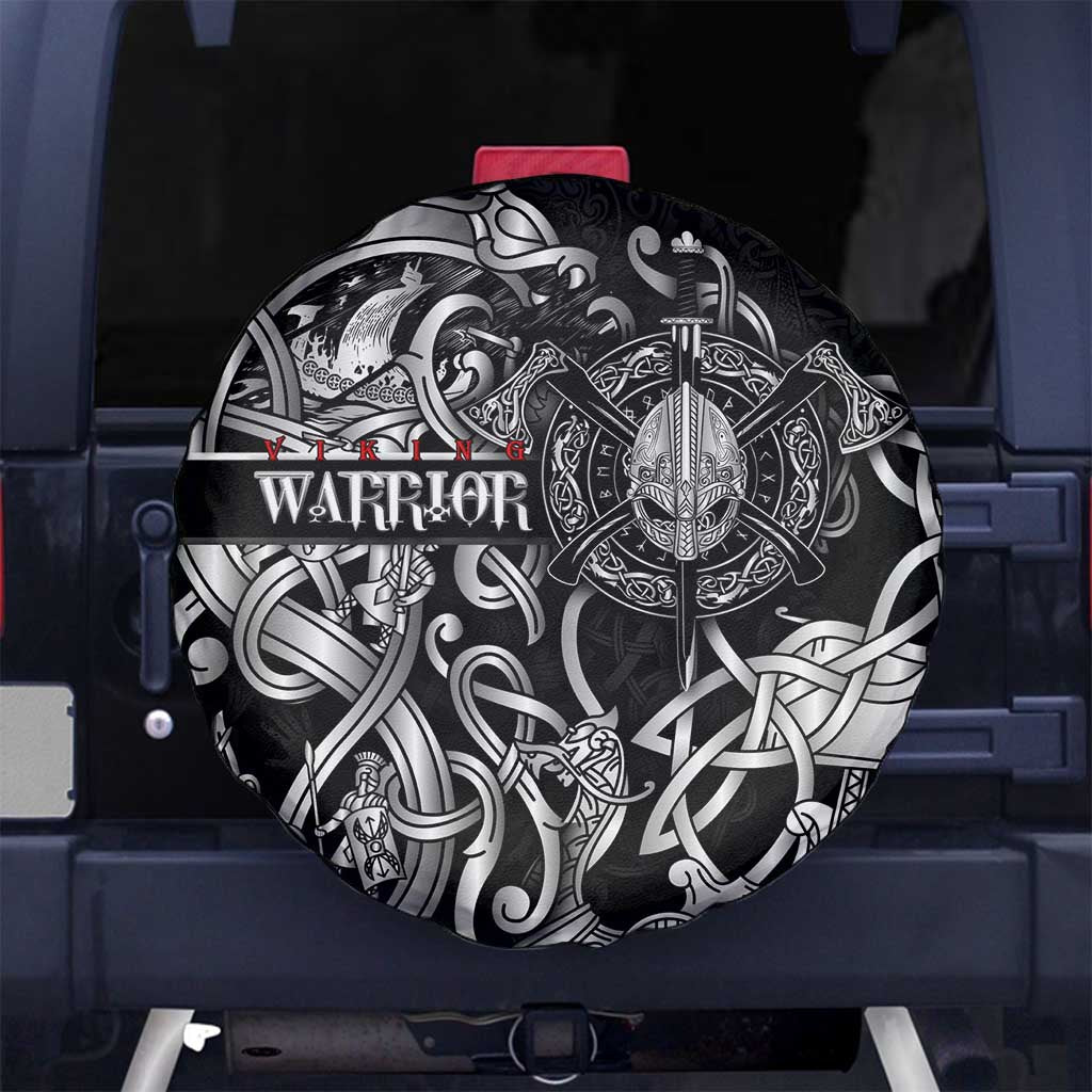 Viking Warrior Spare Tire Cover Tales Entwined in Nordic Knotwork