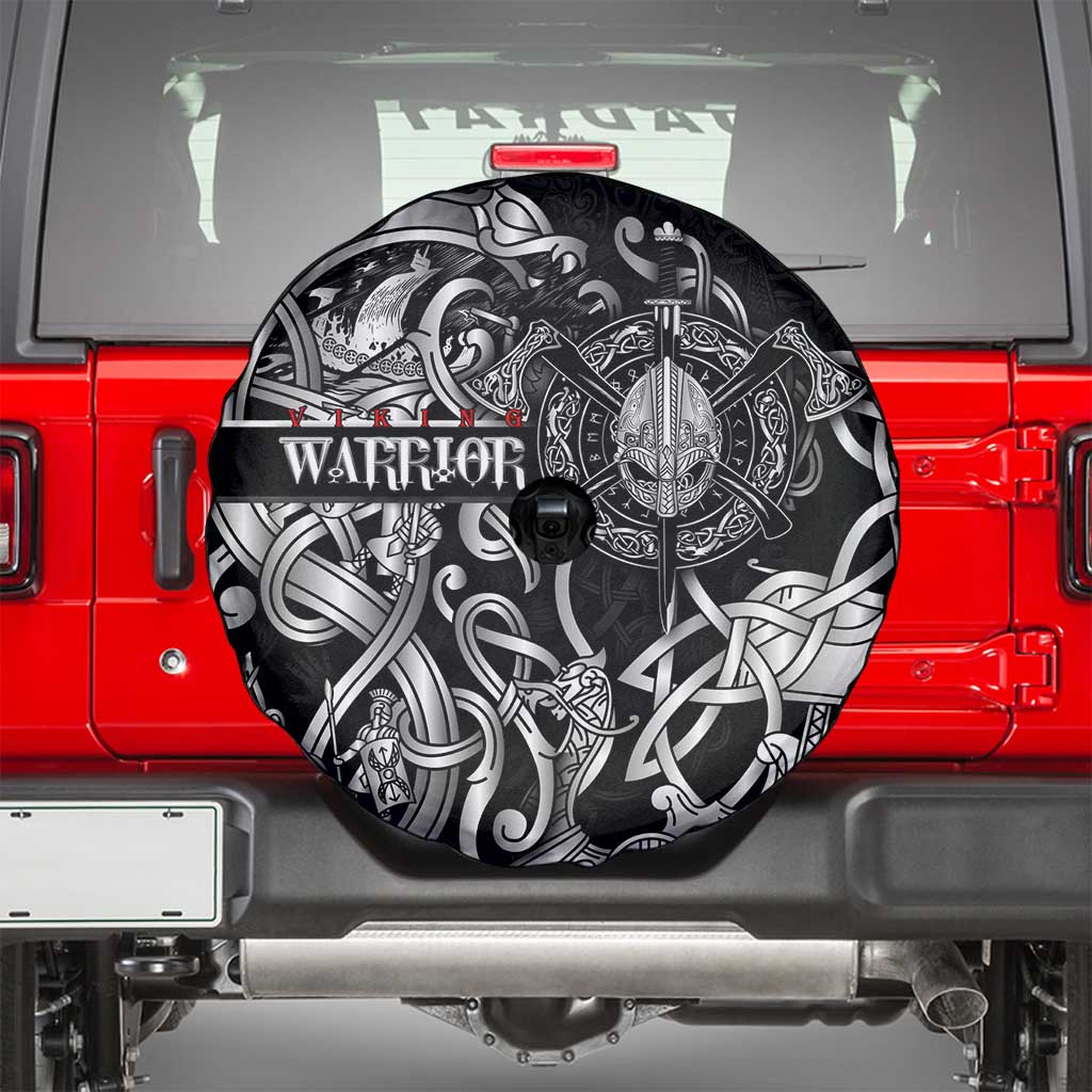 Viking Warrior Spare Tire Cover Tales Entwined in Nordic Knotwork