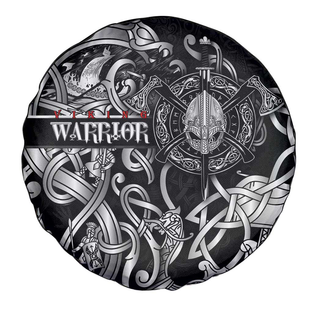 Viking Warrior Spare Tire Cover Tales Entwined in Nordic Knotwork